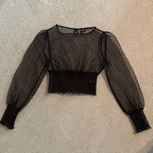 Elegant Sheer black fitted top